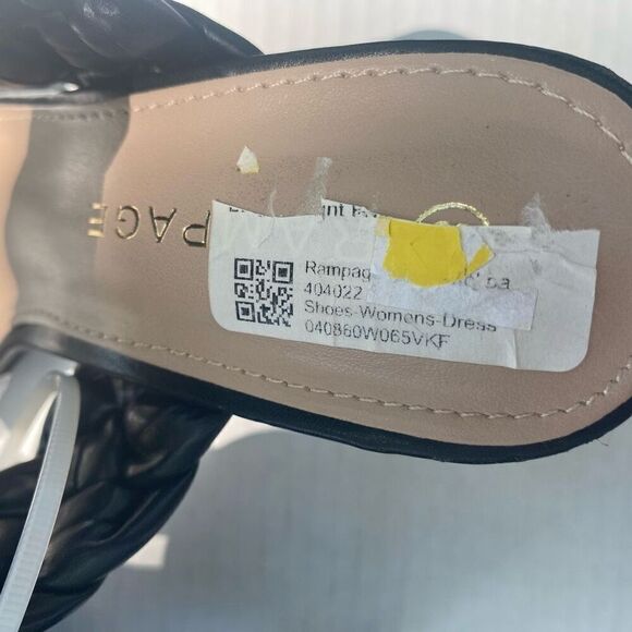 RAMPAGE Women’s Woven Heels Size 9 Black New With Defect Style EIRA03L Stiletto - Picture 6 of 11